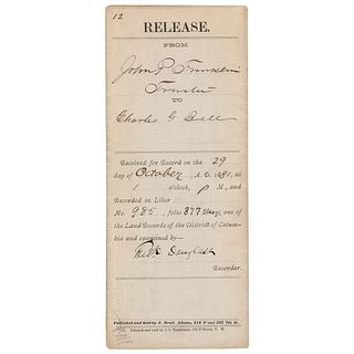 Frederick Douglass Document Signed