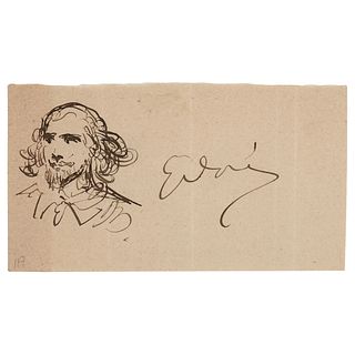 Gustave Dore Signed Sketch
