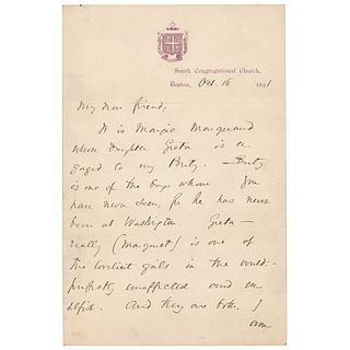 Edward Everett Hale Autograph Letter Signed