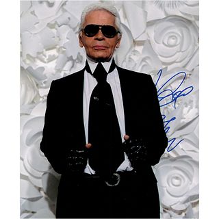 Karl Lagerfeld Signed Photograph