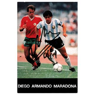 Diego Maradona Signed Promotional Card