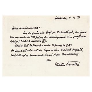 Martin Niemoller Autograph Letter Signed
