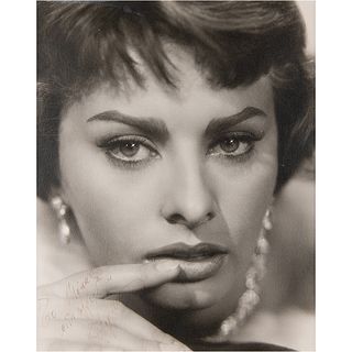 Sophia Loren Signed Oversized Photograph