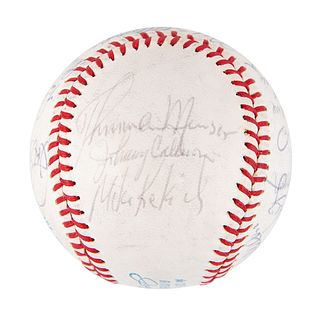 Thurman Munson and 1972 NY Yankees Signed Baseball