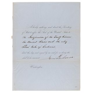 President James Buchanan Ratifies a Treaty with the Nez Perce Tribe