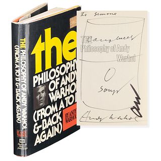 Andy Warhol Signed Book with &#39;Campbell&#39;s Soup Can&#39; Sketch