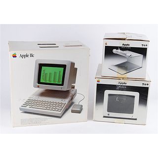 Apple IIc Computer (Canadian Model, in Box) with Apple IIc Monitor and Stand