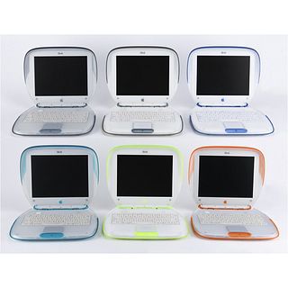 Apple iBook G3 Laptops (6) in All Colors (with Boxes): Blueberry, Tangerine, Graphite, Indigo, and Key Lime