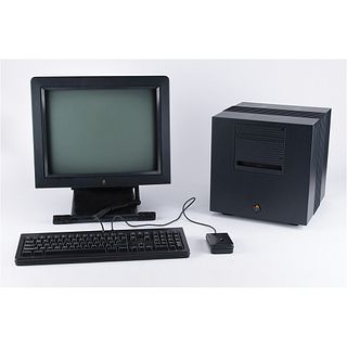 NeXTcube Workstation Set with Computer, Monitor, Printer, Sound Box, and Software (with Boxes)