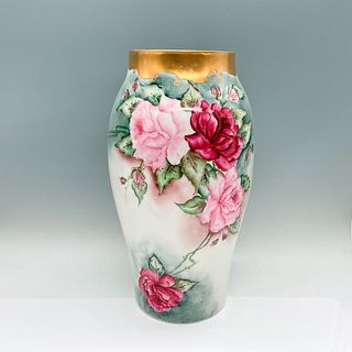 Tressemanes & Vogt Porcelain Limoges Floral Vase