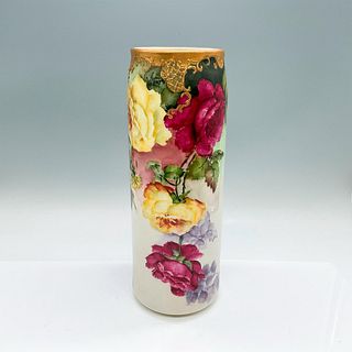 American Belleek Porcelain Floral Vase, Inscribed