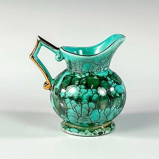Mid-Century Hand Painted Porcelain Delft Gilt Accent Vase