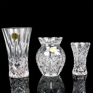 3pc Vintage Small Crystal Vases