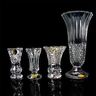 4pc Vintage Crystal Footed Vases