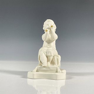 Belleek Porcelain Figurine, Minstrel with Pipes