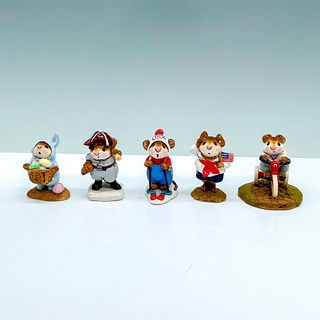 5pc Annette Petersen Miniature Figurines, Wee Forest Folk