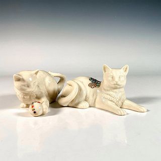 2pc Lenox Porcelain Cat Figurines