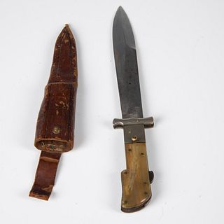 WWII Japanese-Chinese Folding Knife with Horn Handle
