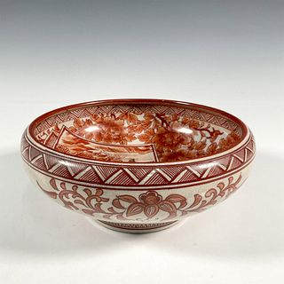 Japanese Kutani Porcelain Footed Bowl