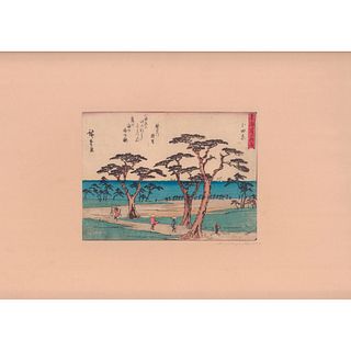 Hiroshige (Japanese, 1797-1858) Woodblock Print, Odawara
