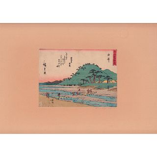 Hiroshige (Japanese, 1797-1858) Woodblock Print, Yui