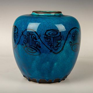 Antique Persian Turquoise Pottery Vase
