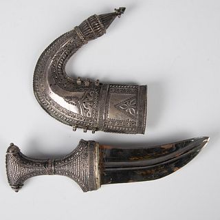 Silver Arab Jambya Dagger/Knife