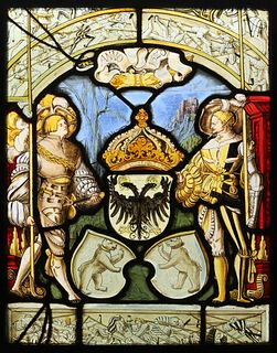 Stained & Leaded Glass Armorial Panel