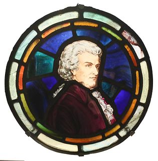 Stained Glass Roundel Mozart