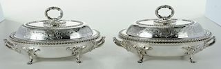 Pair of English Silver Plate Entrees