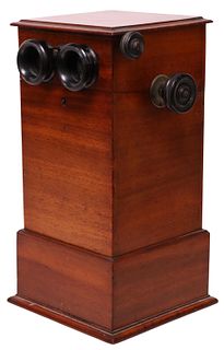 MAHOGANY CASED TABLETOP STEREO VIEWER, c.1900