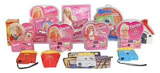 (13) NOVELTY CAMERAS, BARBIE, SNOOPY, FRIES, MORE