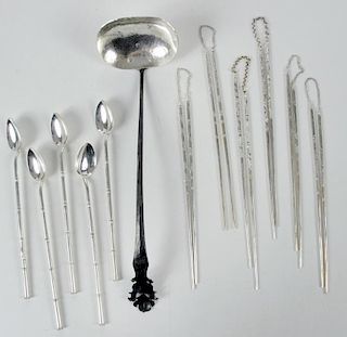 Twelve Silver Table Items
