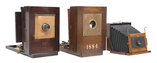 (3) ANTIQUE CAMERAS INCOMPLETE ONE CENTURY 7A