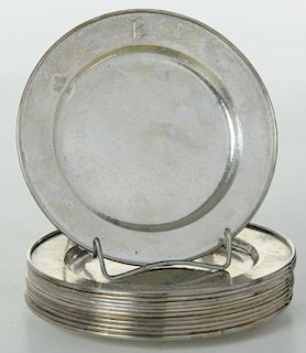 Set of 12 Sterling Plates