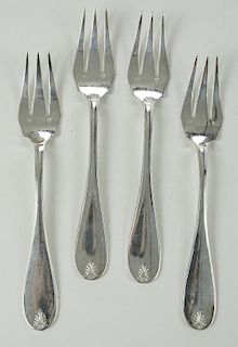 Set of 12 French Silver Plate Forks