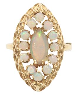 ESTATE 14KT YELLOW GOLD & OPAL RING