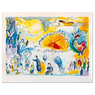 Marc Chagall- Lithograph "La Procession De Noel"