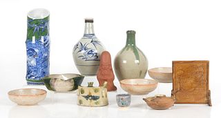 A Group a Japanese Studio Pottery 