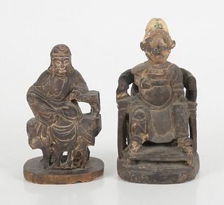 Two Chinese Carved Figures 