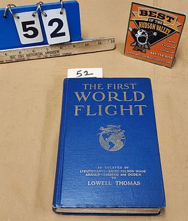 The First World Flight By Lowell Thomas Houghton Mifflin Co 1925 Autographed W/ Letter Also Autog