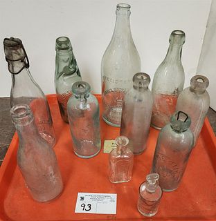 Tray Vintage Bottles Kingston, Saugerties, Kinderhook, Rhinebeck, Leeds, Great Barrington