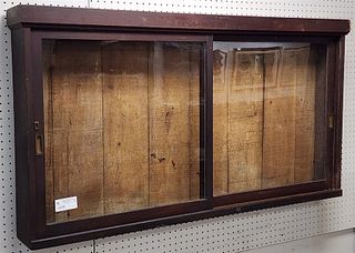 Vintage Kay woodie Sliding Door Wall Store Display Cabinet 30"H X 54"W X 6 1/2""D