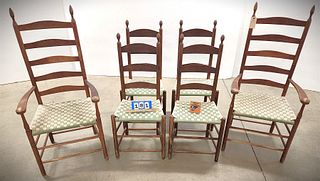Set 6 Shaker Style Dining Chairs- 2 Arm/4 Side