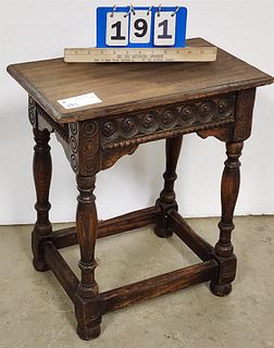 C1890 Carved Oak Stand