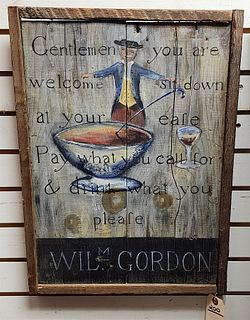 Wooden Trade Sign 21 1/2" X 16"