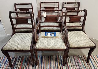 Set 6 Federal Style Mahog Dining Chairs