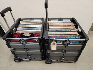 Lot 2 Crates 150 Vinyl Records Soul, Rock, Pop Etc
