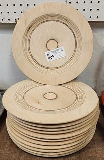 Lot 12 Pienelementti Oy Made In Finland Wooden Plates 12" Diam