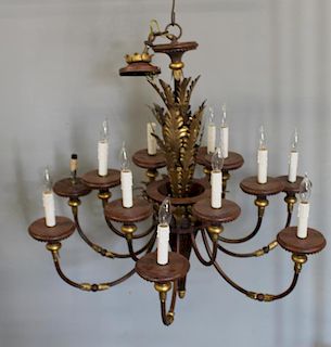 Contemporary Painted Chandelier.